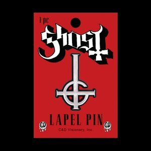 Ghost Enamel Pin - Grucifix Cross - Heavy Metal Rock Music Band Apparel Gift NWT